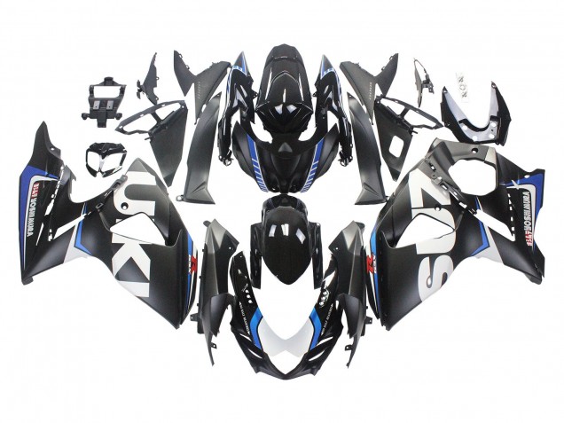 Mejores Carenados Moto Suzuki GSXR 1000 2009-2016 - Negro Mate Blanco Azul