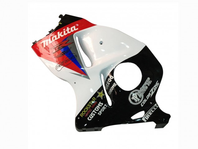 Mejores Carenados Moto Suzuki GSXR 1300 Hayabusa 1996-2007 - Blanco Azul Rojo Makita Negro