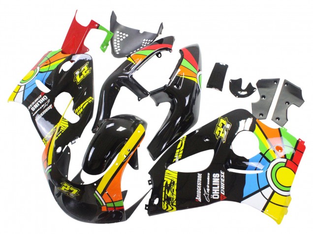 Mejores Carenados Moto Suzuki GSXR 600 / GSXR 750 1996-2000 - Negro Multicolor 27