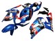 Mejores Carenados Moto Suzuki GSXR 600 / GSXR 750 2001-2003 - Azul Rojo Carrera