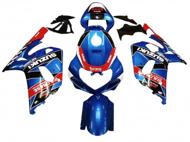 Mejores Carenados Moto Suzuki GSXR 600 / GSXR 750 2001-2003 - Azul Rojo Carrera