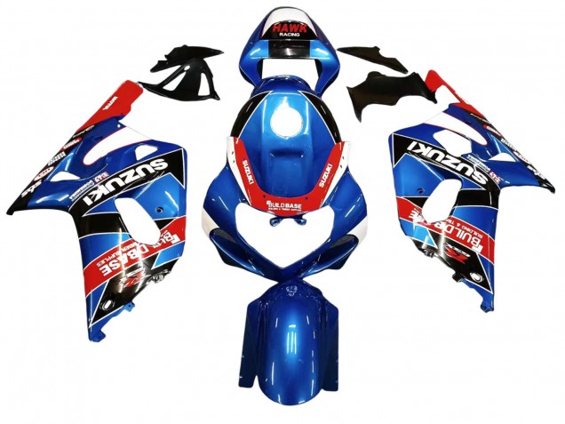 Mejores Carenados Moto Suzuki GSXR 600 / GSXR 750 2001-2003 - Azul Rojo Carrera