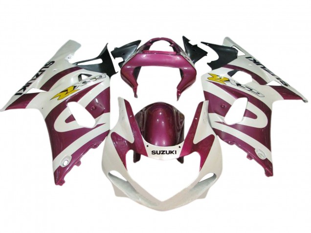 Mejores Carenados Moto Suzuki GSXR 600 / GSXR 750 2001-2003 - Blanco Rosa Amarillo