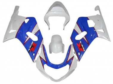 Mejores Carenados Moto Suzuki GSXR 600 / GSXR 750 2001-2003 - Blanco Azul Rojo