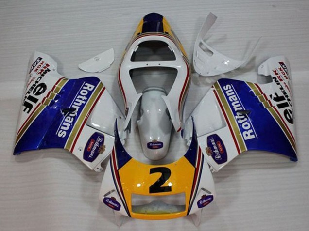 Mejores Carenados Moto Honda NSR250R MC28 P4 1994-1996 - Blanco Azul Amarillo Oro Rothmans Elf 2