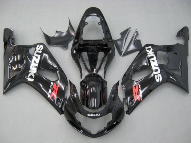 Mejores Carenados Moto Suzuki GSXR 600 / GSXR 750 2001-2003 - Negro Brillante Rojo Blanco