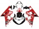 Mejores Carenado Moto Suzuki GSXR 600 / GSXR 750 2001-2003 - Rojo Blanco Negro Brillante