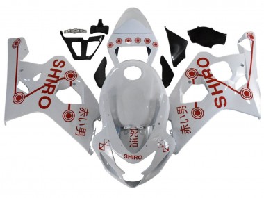Mejores Carenados Moto Suzuki GSXR 600 / GSXR 750 2001-2003 - Blanco Rojo Shiro