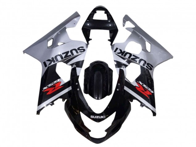 Mejores Carenados Moto Suzuki GSXR 600 / GSXR 750 2001-2003 - Plata Negro Brillante Rojo