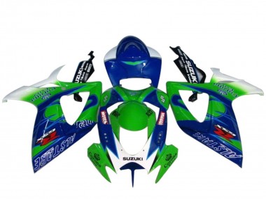 Mejores Carenados Moto Suzuki GSXR 600 / GSXR 750 2004-2005 - Blanco Azul Verde