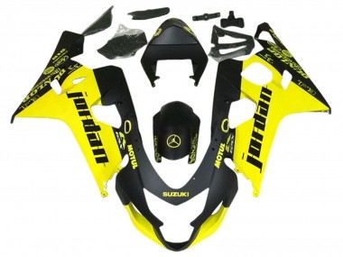 Mejores Carenados Moto Suzuki GSXR 600 / GSXR 750 2004-2005 - Negro Amarillo Jordan