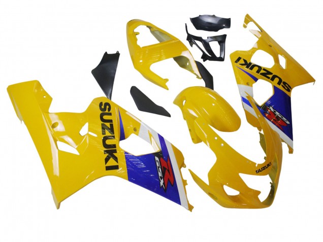 Mejores Carenado Moto Suzuki GSXR 600 / GSXR 750 2004-2005 - Amarillo Blanco Azul Negro