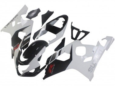 Mejores Carenados Moto Suzuki GSXR 600 / GSXR 750 2004-2005 - Blanco Negro Rojo