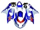 Mejores Carenado Moto Suzuki GSXR 600 / GSXR 750 2004-2005 - Blanco Azul Rojo