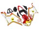 Mejores Carenados Moto Suzuki GSXR 600 / GSXR 750 2004-2005 - Blanco Rojo Amarillo Michelin Texaon Heron 7