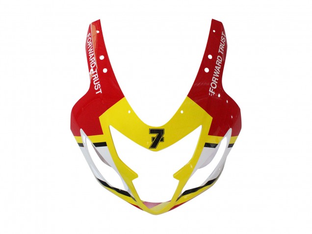 Mejores Carenados Moto Suzuki GSXR 600 / GSXR 750 2004-2005 - Blanco Rojo Amarillo Michelin Texaon Heron 7