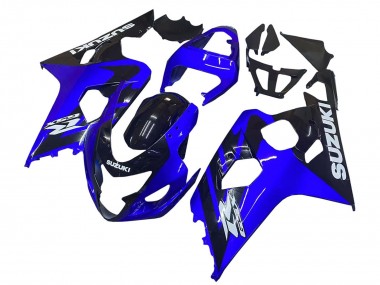 Mejores Carenados Moto Suzuki GSXR 600 / GSXR 750 2004-2005 - Azul Negro Blanco Calcomanía