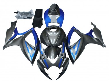 Mejores Carenados Moto Suzuki GSXR 600 / GSXR 750 2006-2007 - Azul Gris Negro