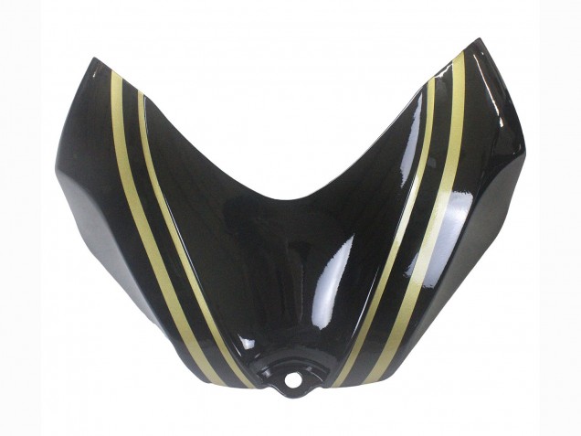 Mejores Carenados Moto Suzuki GSXR 600 / GSXR 750 2006-2007 - Negro Brillante Oro Raya