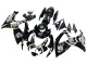 Mejores Carenados Moto Suzuki GSXR 600 / GSXR 750 2006-2007 - Negro Brillante Blanco Motul Lucky Strike