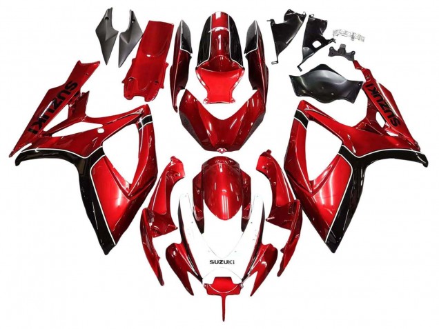 Mejores Carenados Moto Suzuki GSXR 600 / GSXR 750 2006-2007 - Rojo Negro