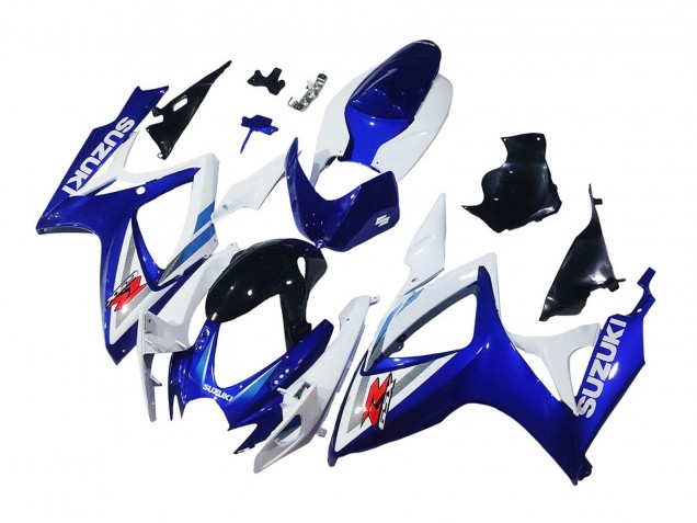 Mejores Carenados Moto Suzuki GSXR 600 / GSXR 750 2006-2007 - Blanco Azul Negro Brillante Rojo