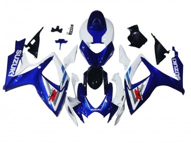 Mejores Carenados Moto Suzuki GSXR 600 / GSXR 750 2006-2007 - Blanco Azul Negro Brillante Rojo
