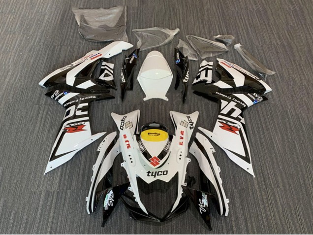 Mejores Carenados Moto Suzuki GSXR 600 / GSXR 750 2008-2010 - Blanco Amarillo Negro Tyco