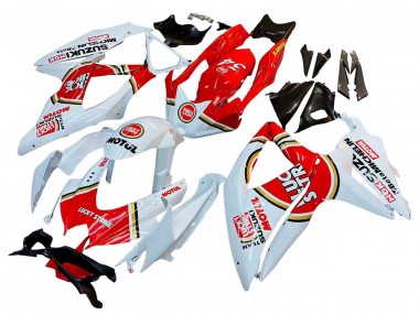 Mejores Carenados Moto Suzuki GSXR 600 / GSXR 750 2008-2010 - Blanco Rojo Motul Lucky Strike