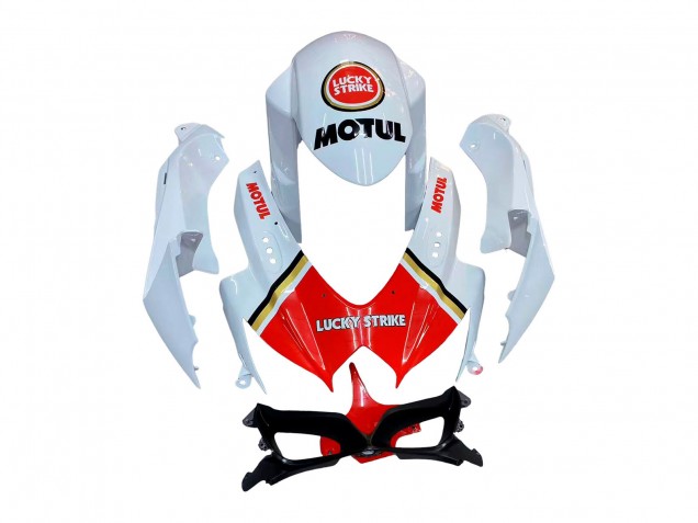 Mejores Carenados Moto Suzuki GSXR 600 / GSXR 750 2008-2010 - Blanco Rojo Motul Lucky Strike