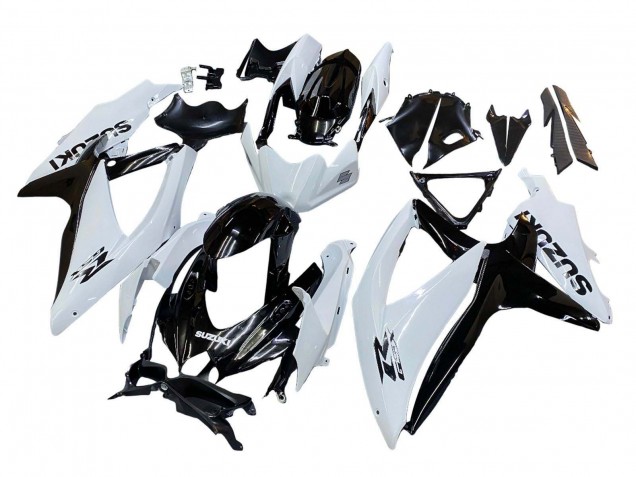 Mejores Carenado Moto Suzuki GSXR 600 / GSXR 750 2008-2010 - Blanco Negro