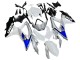 Mejores Carenados Moto Suzuki GSXR 600 / GSXR 750 2008-2010 - Blanco Plata Azul Negro