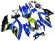 Mejores Carenados Moto Suzuki GSXR 600 / GSXR 750 2008-2010 - Azul Fluorescent Verde Tiburón