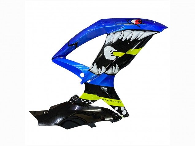 Mejores Carenados Moto Suzuki GSXR 600 / GSXR 750 2008-2010 - Azul Fluorescent Verde Tiburón