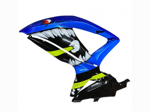 Mejores Carenados Moto Suzuki GSXR 600 / GSXR 750 2008-2010 - Azul Fluorescent Verde Tiburón
