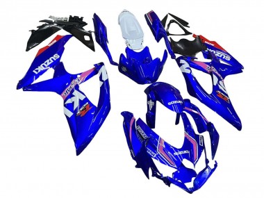 Mejores Carenados Moto Suzuki GSXR 600 / GSXR 750 2008-2010 - Blanco Azul Rosa Ecstar Motul