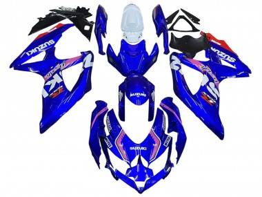 Mejores Carenados Moto Suzuki GSXR 600 / GSXR 750 2008-2010 - Blanco Azul Rosa Ecstar Motul