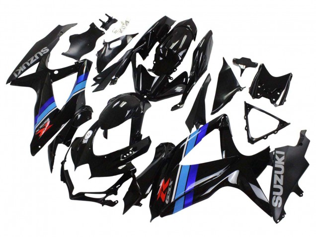 Mejores Carenados Moto Suzuki GSXR 600 / GSXR 750 2008-2010 - Negro Brillante Azul