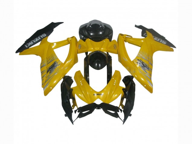 Mejores Carenados Moto Suzuki GSXR 600 / GSXR 750 2008-2010 - Amarillo Negro Brillante
