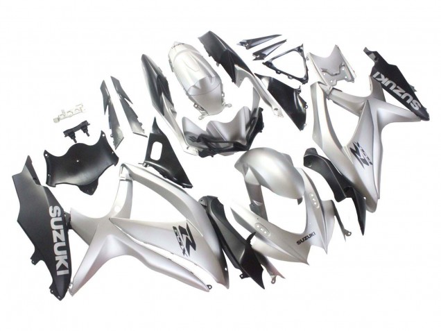 Mejores Carenados Moto Suzuki GSXR 600 / GSXR 750 2008-2010 - Plata Negro Mate