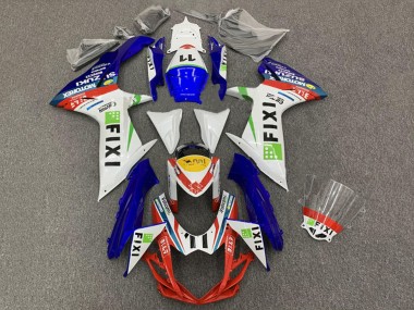 Mejores Carenados Moto Suzuki GSXR 600 / GSXR 750 2008-2010 - Blanco Azul Rojo Verde Amarillo Fixi 11