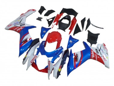 Mejores Carenados Moto Suzuki GSXR 600 / GSXR 750 2008-2010 - Blanco Rojo Azul