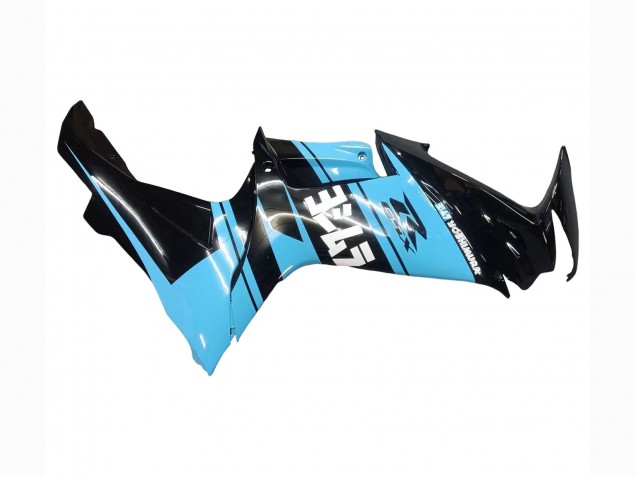 Mejores Carenados Moto Suzuki GSXR 600 / GSXR 750 2011-2024 - Negro Brillante Azul Claro