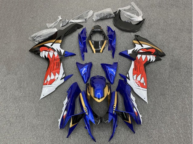 Mejores Carenados Moto Suzuki GSXR 600 / GSXR 750 2011-2024 - Azul Oro Rojo Negro