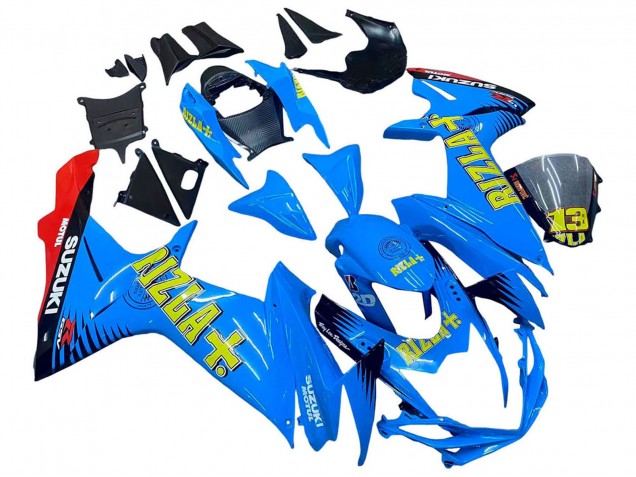 Mejores Carenados Moto Suzuki GSXR 600 / GSXR 750 2011-2024 - Azul Oro Rojo Negro Rizla