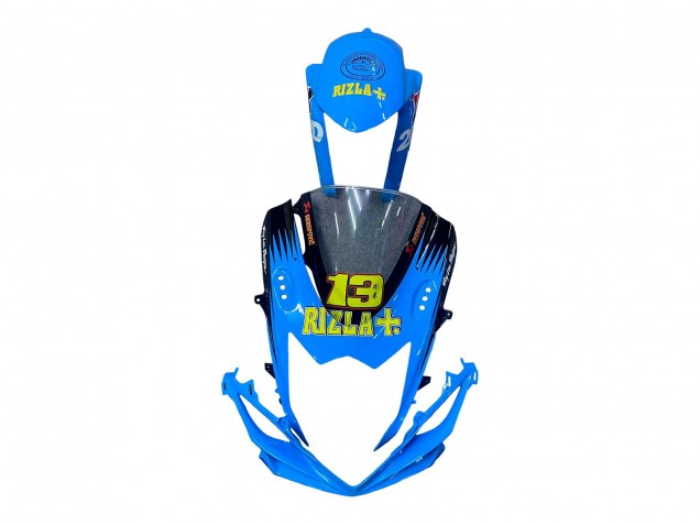 Mejores Carenados Moto Suzuki GSXR 600 / GSXR 750 2011-2024 - Azul Oro Rojo Negro Rizla