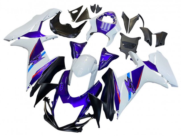 Mejores Carenados Moto Suzuki GSXR 600 / GSXR 750 2011-2024 - Azul Púrpura Blanco