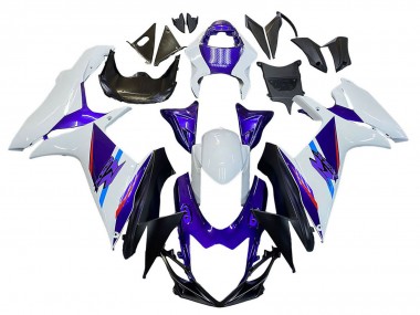 Mejores Carenados Moto Suzuki GSXR 600 / GSXR 750 2011-2024 - Azul Púrpura Blanco