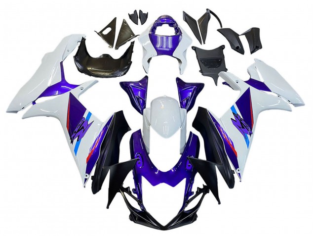 Mejores Carenados Moto Suzuki GSXR 600 / GSXR 750 2011-2024 - Azul Púrpura Blanco