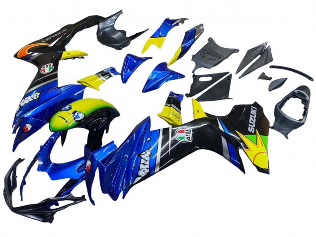 Mejores Carenados Moto Suzuki GSXR 600 / GSXR 750 2011-2024 - Azul Amarillo